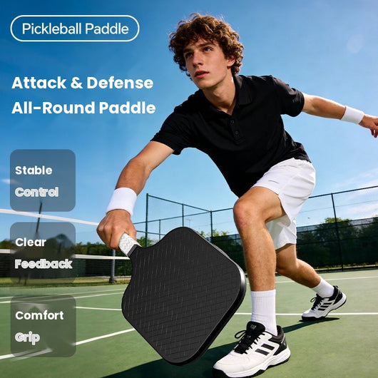 Pickleball Paddle – Enlarged Sweet Spot, Shock-Absorbing Non-Slip Grip, Lightweight 280g